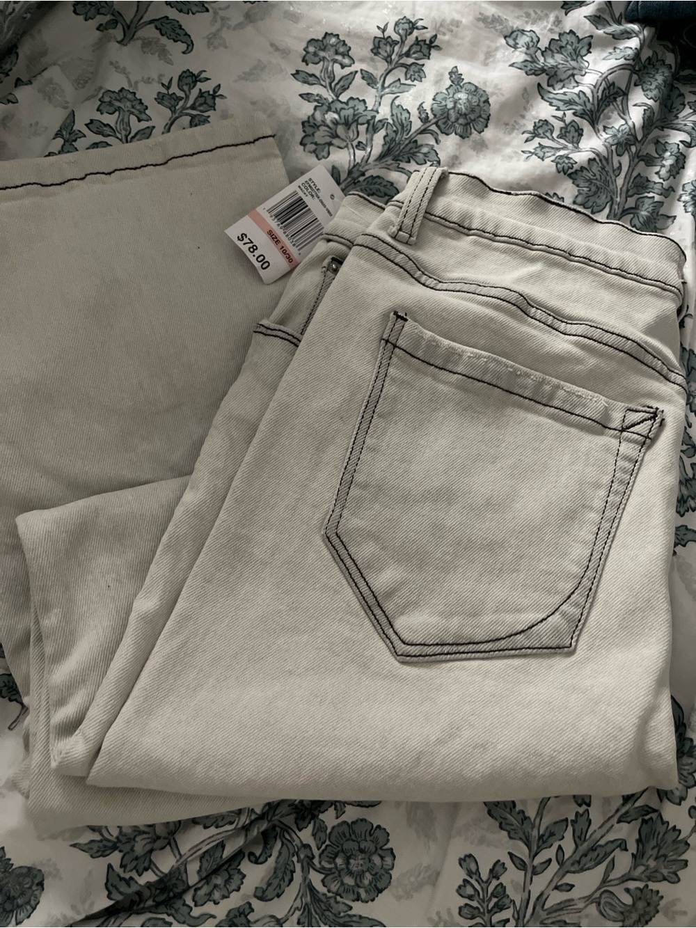 Kensie Vintage Luxe High Rise Stretch Crop Lt Grat Denim NWT size 10/30